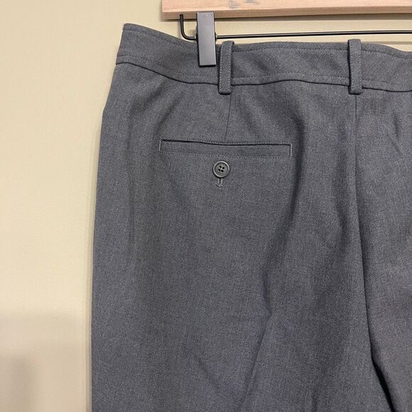 Talbots Womens Grey Pleated Wool Blend Signature Straight Dress Pant Petite 12 - Picture 12 of 13